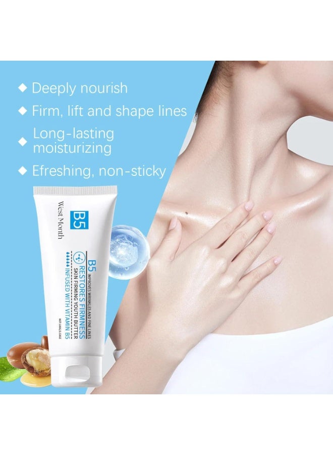 WEST MONTH Restore Firmness B5 Anti-Aging Skin Cream, Vitamin B5 Enriched Youth Butter for Wrinkle Repair, Skin Tightening, Deep Hydration, Smooth Finish, Improved Elasticity, and Daily Facial and Body Skincare Routine - Image 2